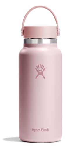 HYDRO FLASK - Wide Mouth Water Bottle 946 ml (32 oz) - Vacuum Insulated Stainless Steel Water Bottle with Leak Proof Flex Cap and Powder Coat - Trillium