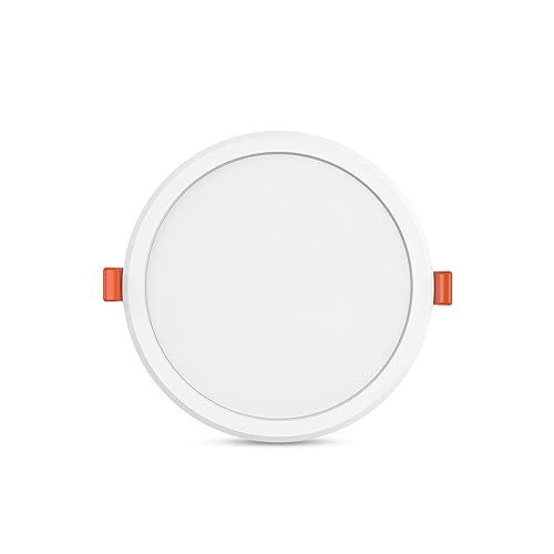 Image of Goldmedal Glazz 22W Round Ceiling Light| Recessed LED Downlight for False Ceiling | Cut Out :8.03 Inch |Downlight for Home,Hall,Room,Kitchen,Office,Shop|Cool Daylight (6500K), Pack of 6