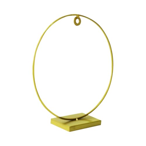 Image of Metal Round Stand Gold Colour Big Stand Golden Metal Stand for Resin Clock, Resin Frame, Resin Coaster, Home Decoration (10 Inch)