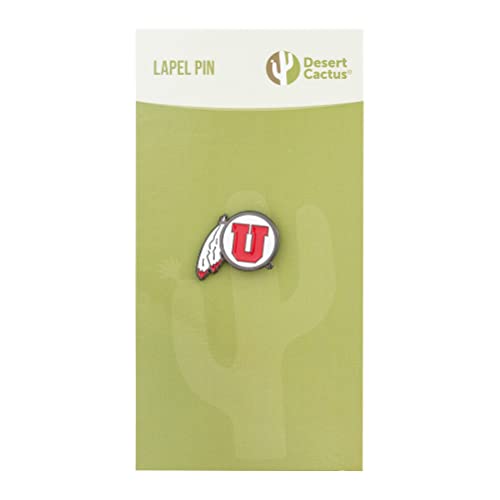 Image of Desert Cactus University of Utah Lapel Pin UTAH Utes Made of Metal for Formal Wear, Bag and Hat Jewelry, and Tie Tack (Pin 2)