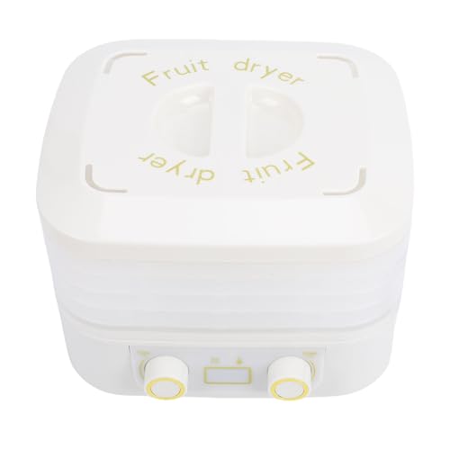 Depisuta 160 W Lebensmittel-Dörrgerät, 5 Schichten, Doppelknöpfe, Elektrischer Obsttrockner mit 1–48 Stunden Timer, Einstellbare Temperaturregelung, Lebensmitteltrockner (weiß) (EU-Stecker 220 V) Depisuta 160 W Lebensmittel-Dörrgerät, 5 Schichten, Doppelknöpfe, Elektrischer Obsttrockner mit 1–48 Stunden Timer, Einstellbare Temperaturregelung, Lebensmitteltrockner (weiß) (EU-Stecker 220 V)