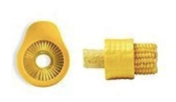 1 Corn Silk Remover Desilker Brush, Corn on the Cob Peeler Shucker Husker Stripper Tool with Soft Cleaning Bristles + 1 Corn Zipper Kernel Cutter Scraper, Cobber Shark Stripping Shaver Device Corer
