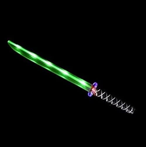 Los Angeles Supertore luz para arriba ninja espada en verde con movimiento activado Clanging Battle Sonidos LED Party Favor