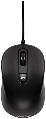 ASUS MU101C Blue Ray Silent Wired Mouse (Ambidextrous, 3200 dpi, silent) Black