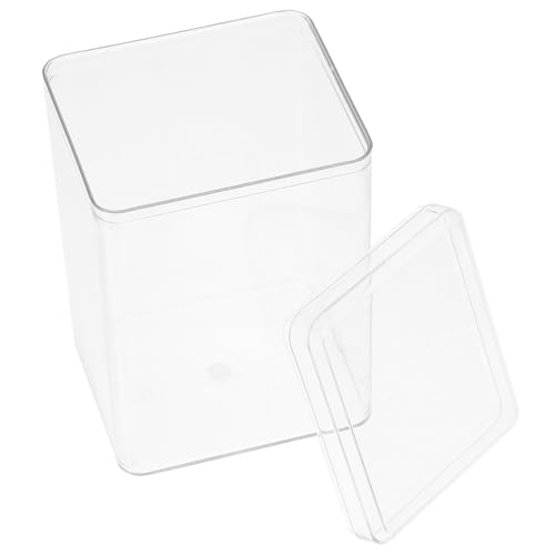 Outanaya Caja de Almacenamiento Transparente y Fácil de Usar Material Pet, Diseño Estable y Práctico para Juguetes y Minerales Adecuado para Mostrador