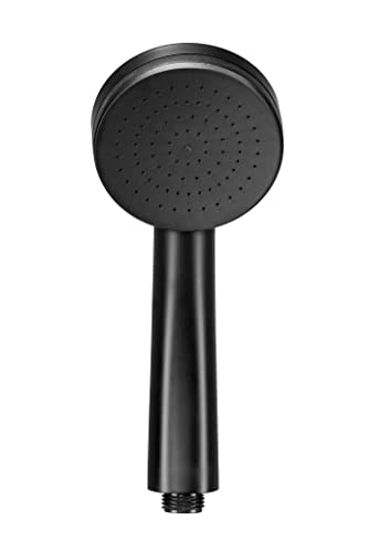 Croydex Presion Matt Black Shower Head - Pressure Boost Shower Heads for Low Pressure Systems, Matt Black Finish, Easy Clean Removable Faceplate, Up to 50% Water Saving