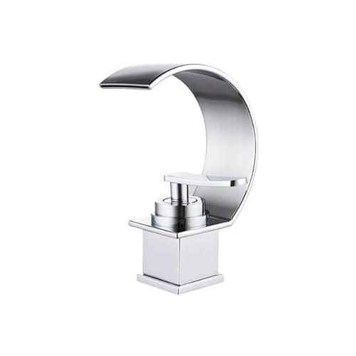 Grifo de cobre cromado de un solo orificio negro para baño y cocina chic