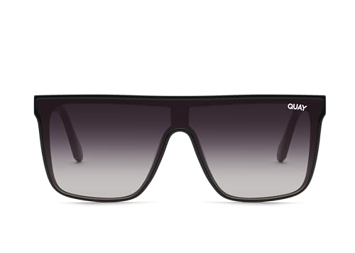 Quay - Sunglasses for Men & Women, Polarized Shield Lenses with UV Protection, Oversized Sunglasses (Nightfall Medium, Black)