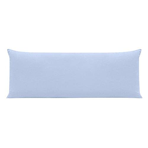 Fronha Avulsa P/Travesseiro Corpo 0,50x1,50m C/Zíper Percal 200 fios Azul x