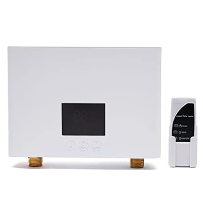Electric Tankless Water Heater, Kitchen Electric Hot Tankless, Water Heater Shower Instant, 3000W, 110V, with LED Temperature Display, for Under Sink, Bathroom Sink and Faucet (WHITE)