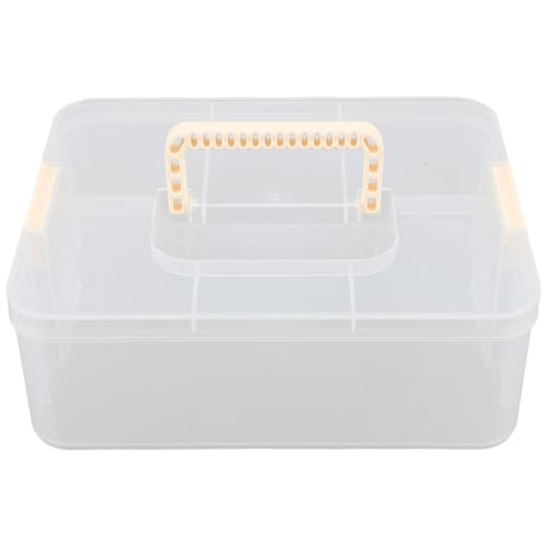 Boîte de rangement transparente SHINEOFI en PP avec poignée pour maison