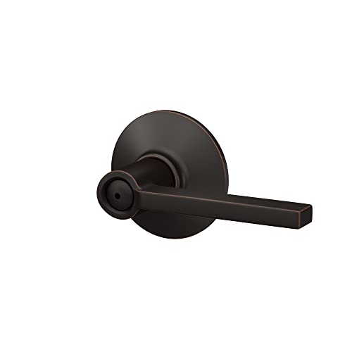 Schlage F40 Lat 716 Latitude Door Lever, Bed & Bath Privacy Lock, Aged Bronze #TOP4