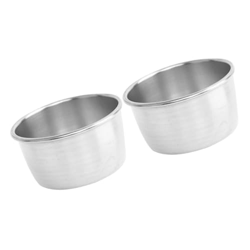Gadpiparty 2 Piezas Tazas para Salsa de Acero Inoxidable Recipientes Prácticos para Condimentos Diseño Creativo para Cocina y Restaurante Uso Versátil Hogar y Eventos