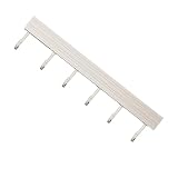 Wieszak na Przybory Kuchenne, Aluminiowy Wieszak Kuchenny Bez Dziurkacza, Szybki montaż na deskę do Krojenia z łopatą (6 haczyków 30 cm)