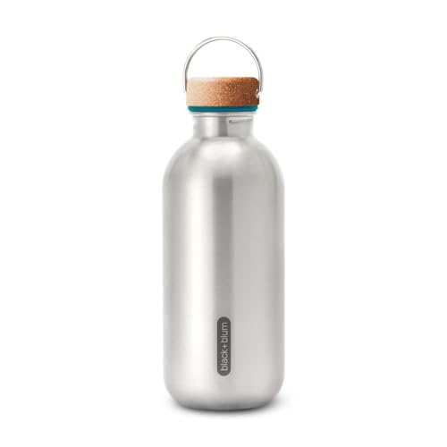 BLACK + BLUM Steel Water Bottle - Stylish Leak Proof Drinking Flask with Carry Loop - BPA Free Drinks Bottle for Everyday Use - Ocean, 600ml