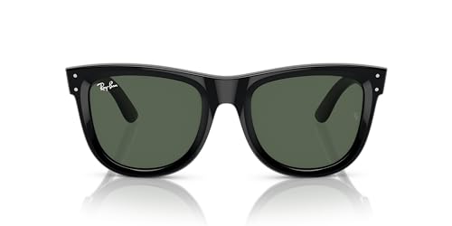 Ray-Ban Unisex's Rbr0502s Wayfarer Reverse Sunglasses, Black/Dark Green, 53 mm - Image 3