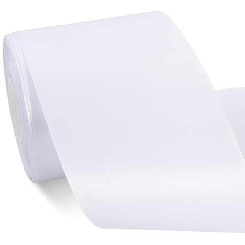TONIFUL White Satin Ribbon 3 Inch X 25yds Solid Silk Ribbons for Gift Wrapping Craft Floral Bouquets Valentines Day Christmas Gift Wrapping Party Wedding Decoration Halloween