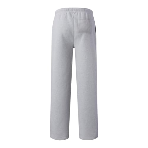 Baggy Sweatpants for Boys Fleece Straight Leg Open Bottom Sweat Pants Casual Elastic Waist Joggers Pants with Pockets4