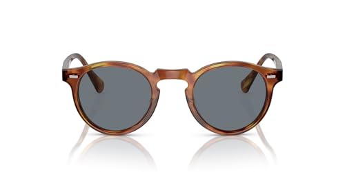 Oliver Peoples Unisex Gregory Peck Sun Semi Matte Light Brown/Indigo Photochromic