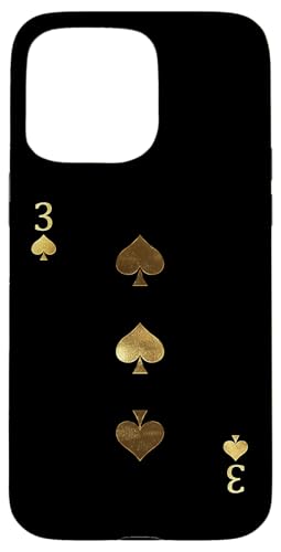 3 (Three) of Spades �|�[�J�[�J�[�h �g�����v �u���b�N�W���b�N�J�[�h �X�}�z�P�[�X iPhone 15 Pro Max �p
