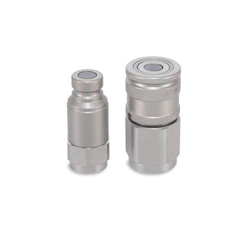 Image of 1 /4″ Flat Face Hydraulic Quick Couplers Set - 3 /8″ SAE Port