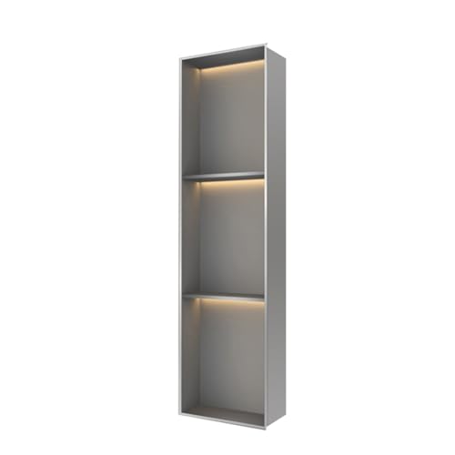 KYTGFH Waterproof Shower Niche Recessed Stainless Steel Shower Niche with Led Light Embedded Organizer Shower Shelf Waterproof Wall
