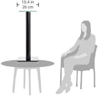 Monoprice Glass Floor Speaker Stands (pair), Black
