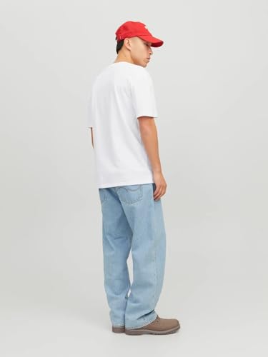 JACK & JONES Herren JJSTAR JJ Tee SS MP, B/Dark Navy/Blue Mirage/White, XS 6