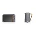 Swan Nordic Digitale Mikrowelle 20 l, 6 Betriebsstufen, 800 W Leistung, 30 Minuten Timer, grau matt & Nordic Ultra Schneller elektrischer Wasserkocher, kabellos, modernes Design, 1,7 l, 2200 W, Grau