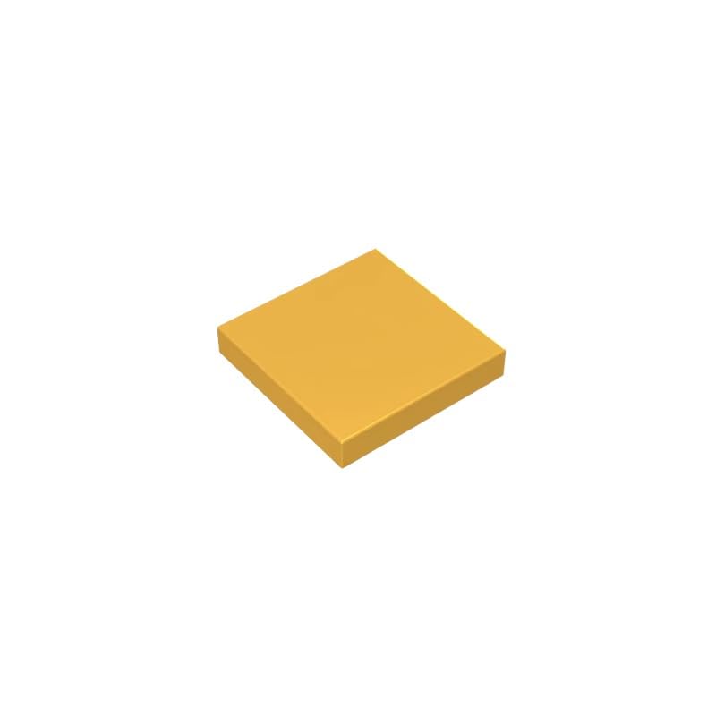Gobricks 3068 Foundation Plate Tile 2x2 with Groove 50 Pieces GDS-561 Compatible with Lego Building Blocks Color:Chrome Gold โ image 1