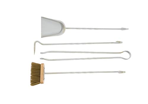 Serviteur de cheminée Cruccolini CG94 Style Chrome en fer forgé