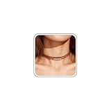 Aneneiceera Collier Ras Du Cou En Daim Vintage Colliers Courts En Velours Noir Colliers Cuir Boho Collier Perles Dorées Chaîne Bijoux Pour Femmes (marron)