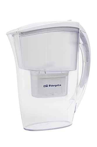 Orbegozo JR 3025 - Jarra filtradora de agua, 2,4 L de capacidad, reduce cal y cloro, pantalla LCD...