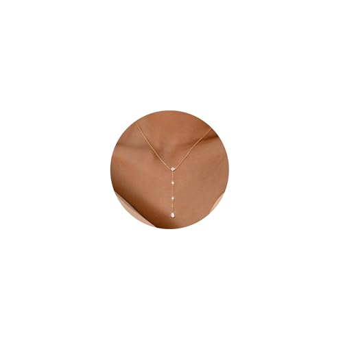 CHESKY Dainty Long Gold Necklaces for Women Trendy, Lariat Y Necklace 14k Gold Plated Layered Drop...