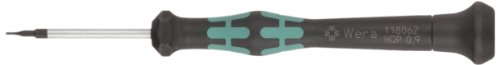 Image of Wera 05118062003 Kraftform Micro 2054 Hexagon Electronics Precision Screwdriver, 0.9mm Head, 40mm Blade Length
