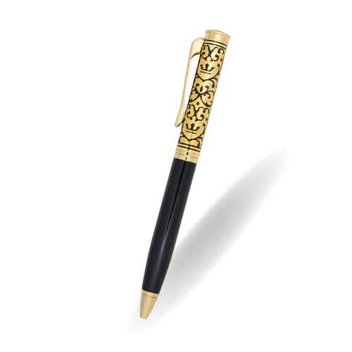 Image of Personalized Engraved Pen, Premium Metal Ball Pen with Blue Ink, Elegant Gold Finish, Smooth Writing Gift Pen for Office, Professionals, Corporate Gifting