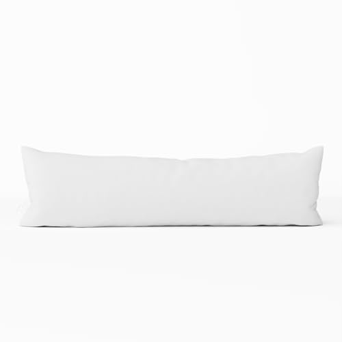 12x48 inch Boudoir Pillow by Looms and Linens with Down Alternative Lumbar Throw Pillow - USA Made Lumbar Pillow Pack of 1