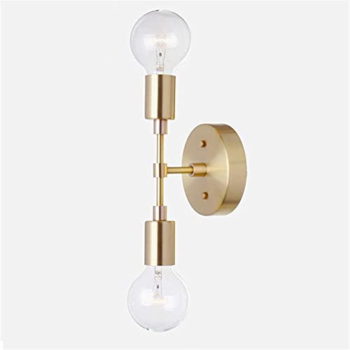 OOMRNV Lámpara De Techo Industrial Vintage De Latón Y Cobre, Lámpara De Iluminación Retro De Doble Cabezal, Lámpara De Latón Antiguo E26/E27 para Dormitorio,
