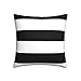 CBIUICLTD Housse de coussin carrée douce, à rayures noires et blanches, 45,7 x 45,7 cm, pour canapé, chambre à coucher, voiture