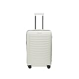 Bric's 4W Trolley M Porsche Design Hard Case Roadster, Hand Luggage Case with 4 Wheels, Ultralight, Compression System, USB Connection, TSA Closure, Dimensions: 44x67x26/30 cm, White