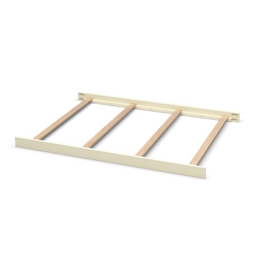 Image of CC KITS Full-Size Conversion Kit Bed Rails for SmartStuff Convertible Cribs by Universal Furniture - Solid Wood Rail - Toddler and Adult Bed Rail for Full-Size Beds - Nursery Furniture (French White)