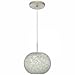 Besa Lighting 10.625"" W Luna White Carrera Mini Pendant Light 1JT-477619-SN