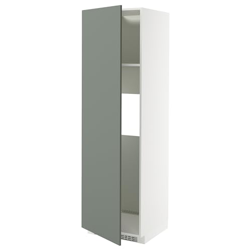 ProTuning METOD - Frigorífico o congelador de cabina alta con puerta, blanco/Nickebo gris mate y verde, 60 x 60 x 200 cm
