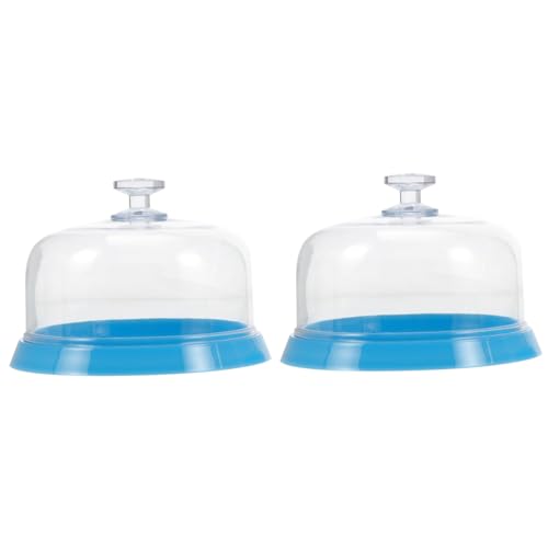 Ipetboom 2Pcs Watch Movement Dust Cover Storage Tray with Transparent Lid for Watchmaker Parts Organizer for Watch Repair Tools and Accessories