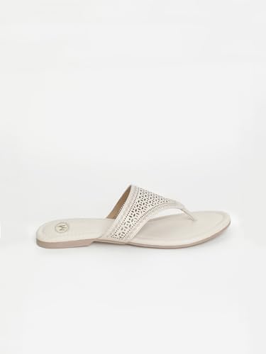 Image of MYRA Women's Comfortable Flat Chappal | Laser-cut Party Style Women Flat Chappal - MS1548C