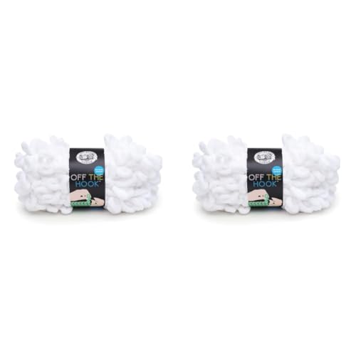 Image of Lion Brand Yarn Off the Hook Yarn, Bulky No-Needle Craft Yarn for Crocheting, Hand-Knitting Yarn, 2-Pack, Sugarcane