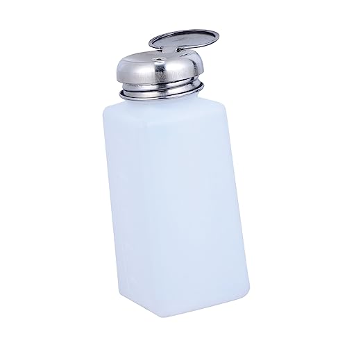 OATIPHO 2pcs Static Push Type Alcohol Bottle Plastic Pump Bottle Easy Dispensing for Daily Use for Industry Laboratories