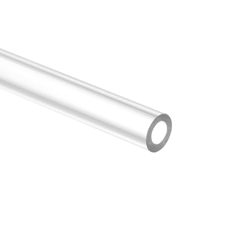 Image of uxcell Clear Rigid Tubing 6mm(1 /4 inch) ID x 10mm(0.39 inch) OD x 1Ft Length Round Plastic Polycarbonate Tube