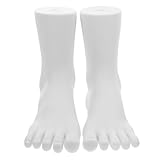 LALAFINA 2個 五趾脚模展示架 白色 プラスチック製 軽量で耐久性あり 靴下 靴 アクセサリー用ディスプレイ スタンド 撮影 店舗展示向け