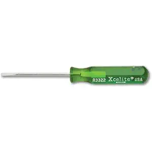 Xcelite R3322 Pocket Clip Slotted Screwdriver 3/32 Tip 2 Blade 4-1/4 Overall